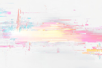 Obraz premium Digital Glitch Effect on Transparent Background