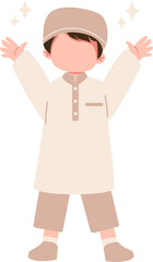 Muslim boy illustration