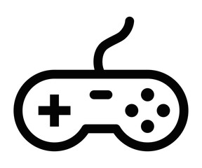 Outline of a video game controller. Vector illustration representing gaming and technology. Editable stroke.