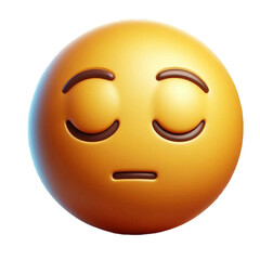 Fototapeta premium emoji 3d smiley face smile isolated on transparent background - Generative AI 