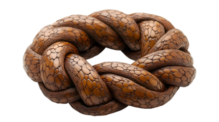 a brown knot made of stones. 