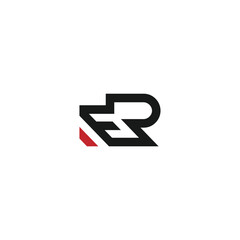 ER or RE abstract letter outstanding professional business awesome artistic branding company different colors illustration logo design.