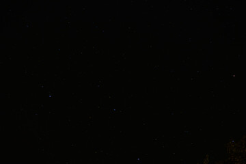 Beautiful view of night sky with stars and the Big Dipper constellation.