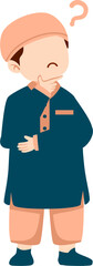 Muslim kid illustration