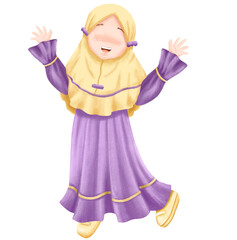 Muslim girl illustration