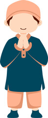 Muslim kid illustration
