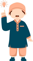 Muslim kid illustration