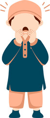 Muslim kid illustration