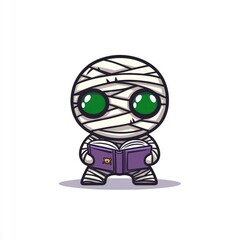 Fototapeta premium Cute Mummy Reading a Book