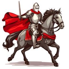 Fototapeta premium fantasy cartoon knight for game