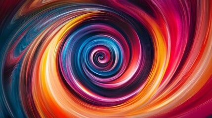 Obraz premium Mesmerizing circular patterns with vibrant, colorful swirls picture