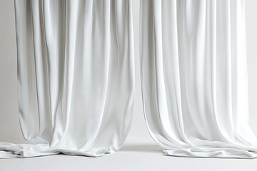 Curtains isolated on background 3d rendering illustration