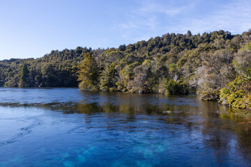 Beautiful lake surrounded by trees.