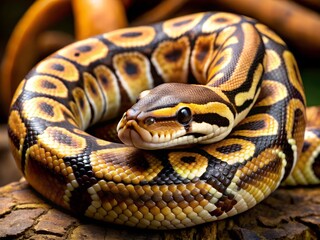 Obraz premium Ball python snake, Pet snake, Cute snake