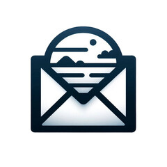 e mail icon isolated on transparent background - Generative AI