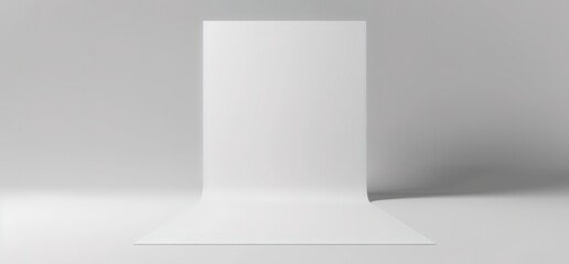 White paper bag mockup on a grey background. Perfect for branding and packaging design.