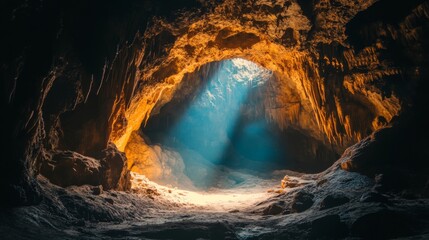 Fototapeta premium Amazing view of the cave entrance