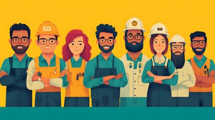 Naklejka premium A group of people are smiling and holding up their hands in the air. Concept of happiness and celebration