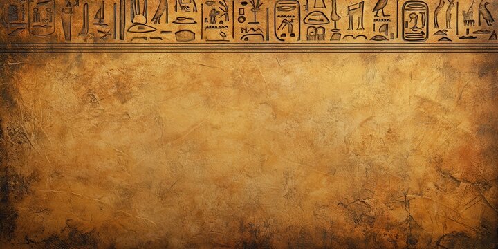 Naklejki Ancient Egyptian texture with hieroglyphs, perfect for backgrounds in historical or cultural projects.