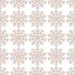 seamless pattern about brown line on white backdrop