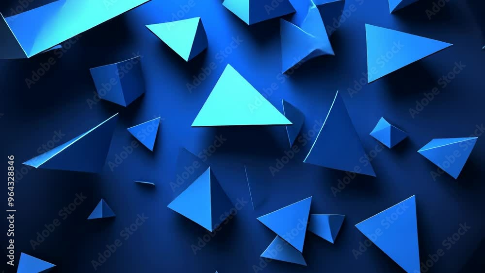 Aufkleber abstract blue geometric shapes create a striking backdrop in a modern design setting during a creati