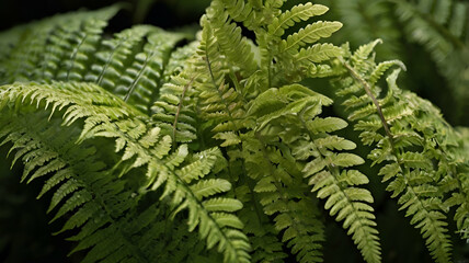 Fern leaves closeup 