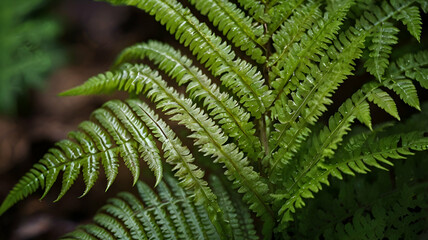 Fern leaves closeup 