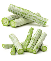 snake gourd on white background