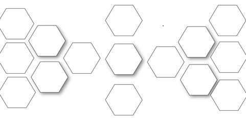 White hexagon 3D background texture. modern abstract polygonal pattern. 3d rendering illustration. Futuristic abstract banner. white and black lines 3d Hexagonal. honeycomb white Background.