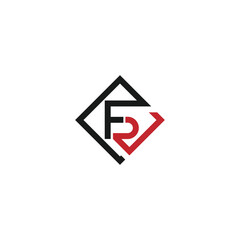 FR or RF letter logo design. Abstract outstanding professional business awesome artistic branding company different colors illustration.