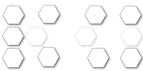 White hexagon 3D background texture. modern abstract polygonal pattern. 3d rendering illustration. Futuristic abstract banner. white and black lines 3d Hexagonal. honeycomb white Background.