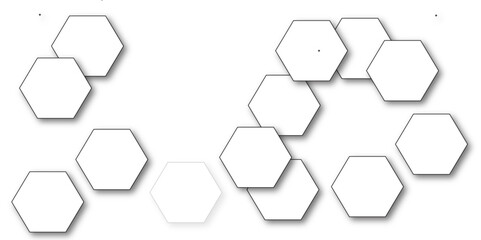 White hexagon 3D background texture. modern abstract polygonal pattern. 3d rendering illustration. Futuristic abstract banner. white and black lines 3d Hexagonal. honeycomb white Background.