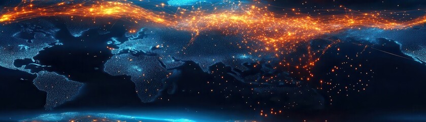 Fototapeta premium Abstract representation of economic policy impacting global trade routes, concept of international economic relations