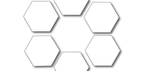 White hexagon 3D background texture. modern abstract polygonal pattern. 3d rendering illustration. Futuristic abstract banner. white and black lines 3d Hexagonal. honeycomb white Background.
