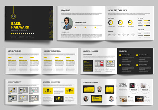 Resume Booklet Design Layout