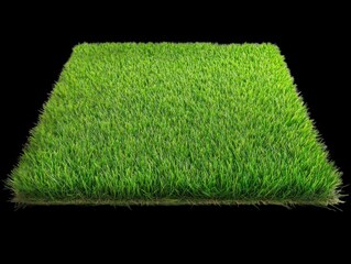 Faux grass rug isolated on transparent background  