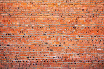 Red brick wall background. Old brickwork texture. Rock block pattern. Vintage stonewall. Abstract...