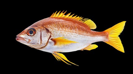 Wolosozub fish fresh on  transparent background, isolated. photo