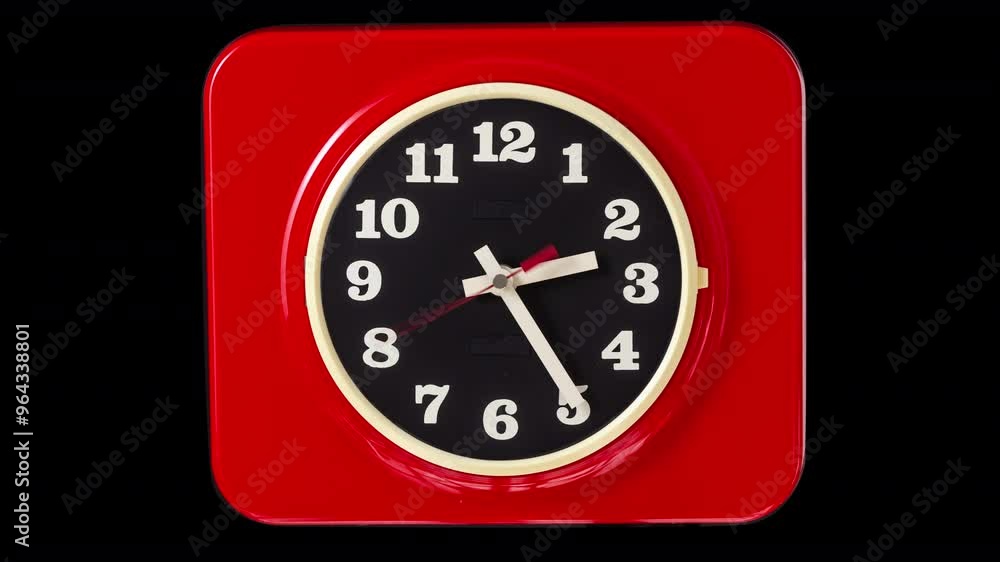 Poster retro analogue clocks in stop motion