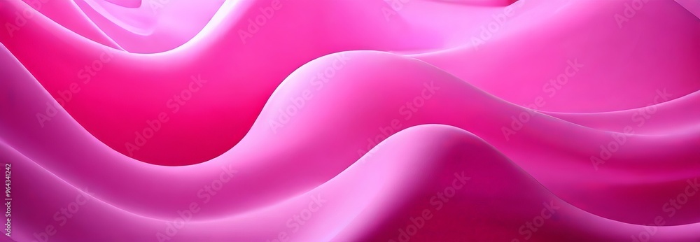 Poster close-up view of a pink, wavy texture that appears to be made of fabric or material. the color of th