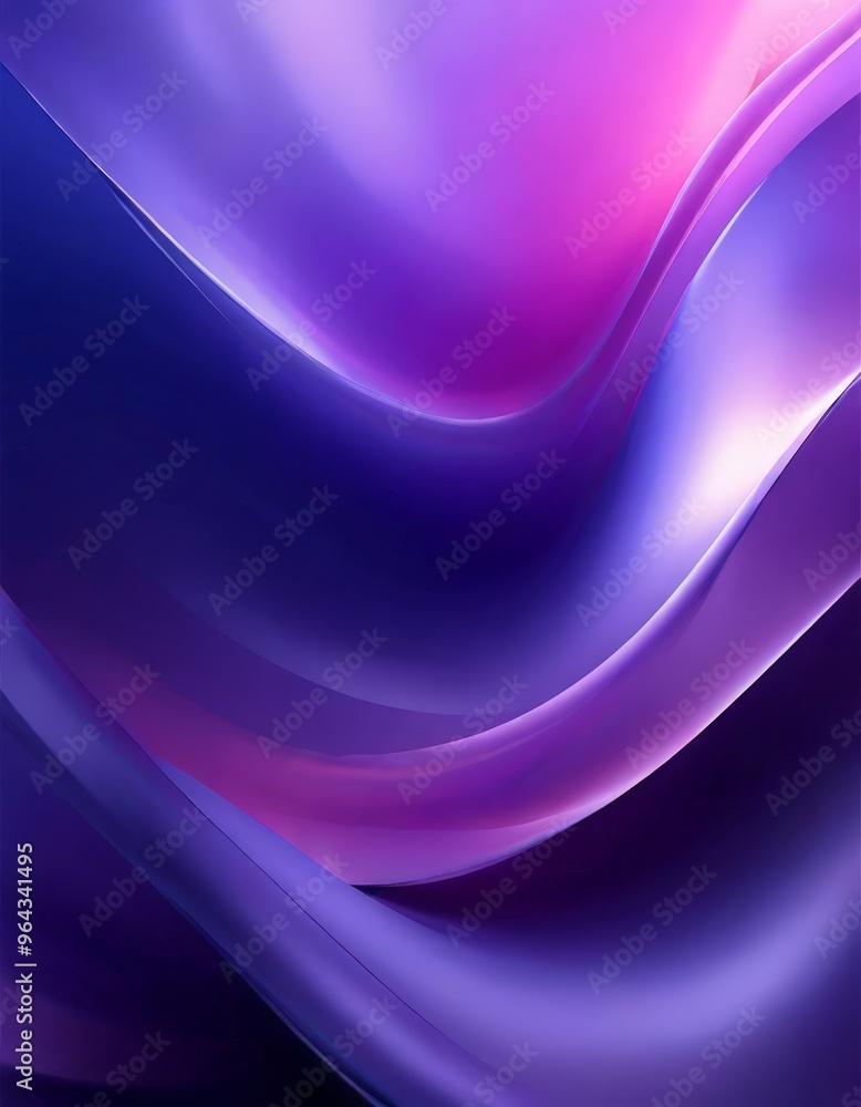 Poster vibrant abstract composition of purple and pink hues, with a gradient effect transitioning from deep