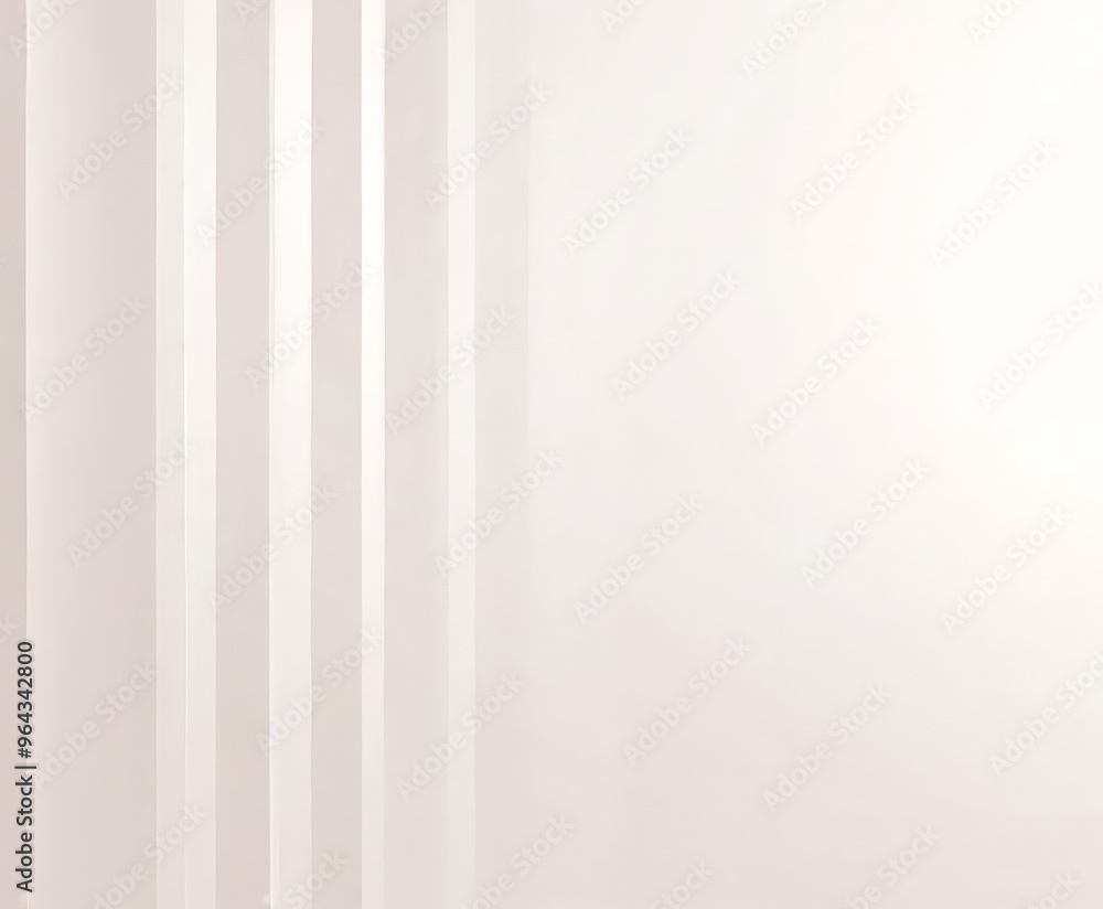 Poster a white background with vertical lines of varying thicknesses, creating a layered and textured appea