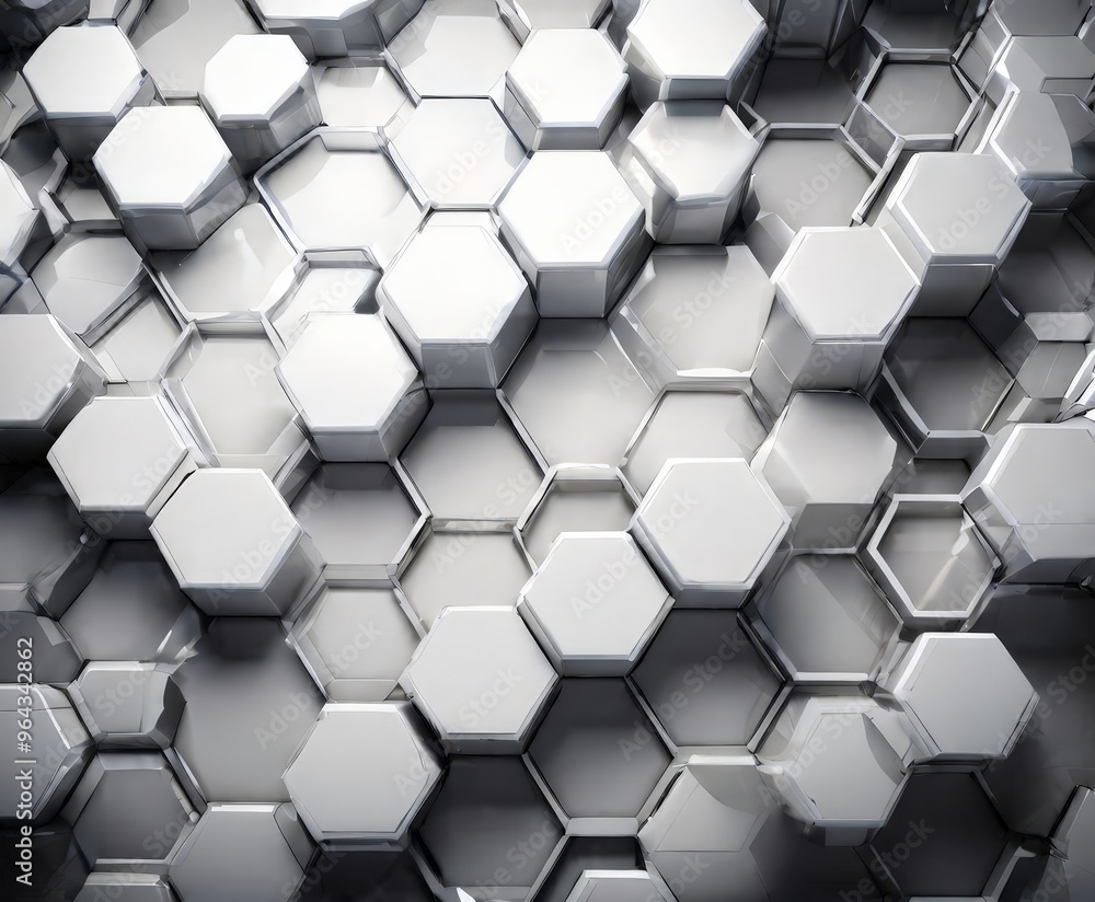 Aufkleber a repeating pattern of white hexagonal shapes arranged in a grid-like fashion, creating a visually s