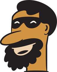 Thief Character Avatar Comic Illustration
