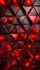 Obraz premium repeating pattern of red triangles, creating a visually striking and geometric design.
