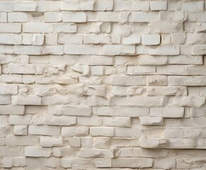 Obraz premium a close-up view of a white brick wall, with the bricks arranged in a pattern that creates a textured and visually interesting surface.