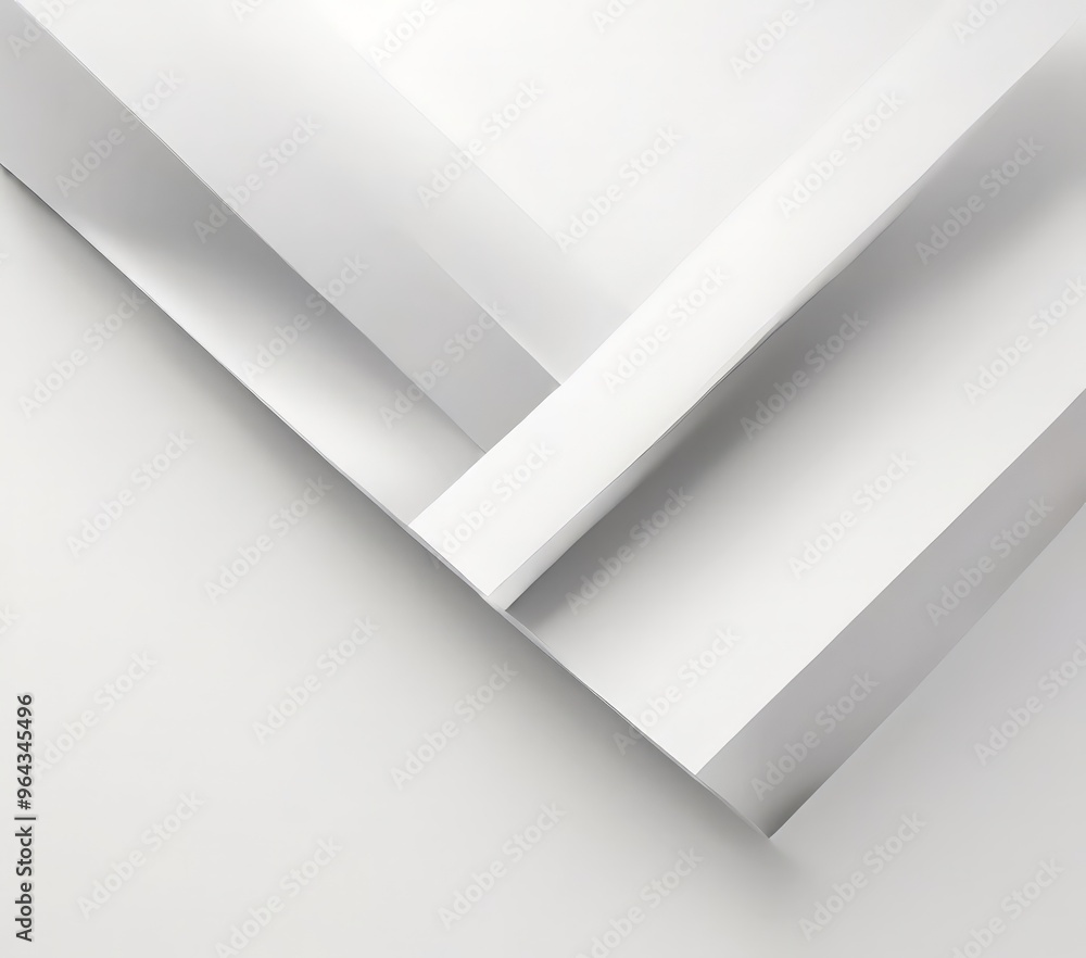 Leinwandbilder minimalist geometric design with intersecting white lines and rectangles, creating a sense of depth 