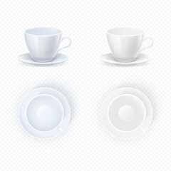 An Elegant White Coffee and Saucer Set, perfect for any occasion or gathering, awaits you