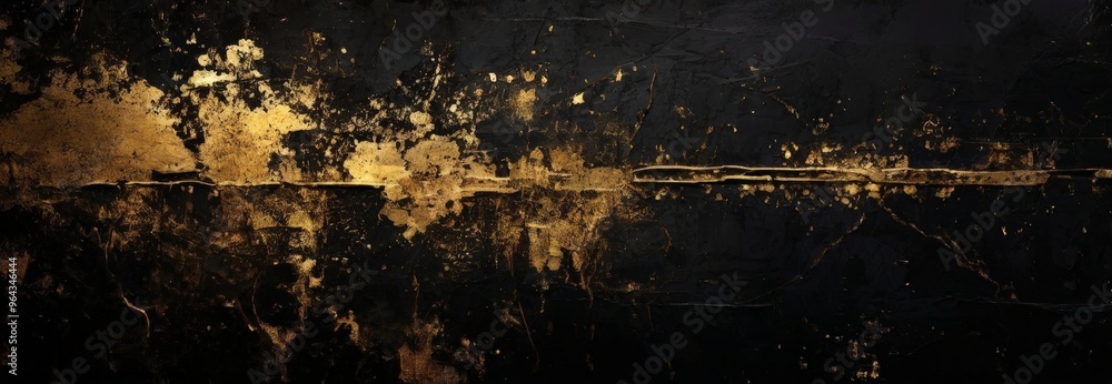 Poster a textured black surface with a gold-colored line running horizontally across it. the gold line appe