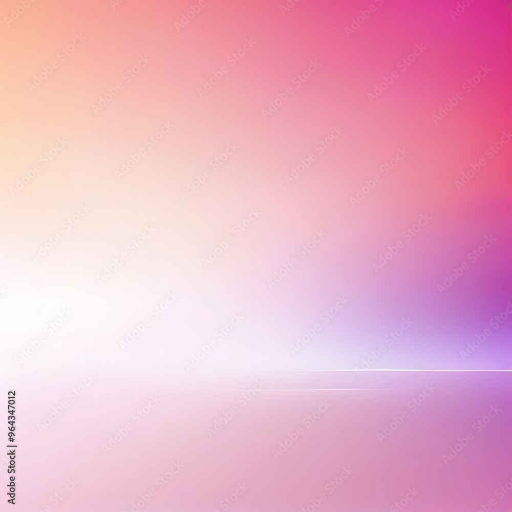 Poster a gradient background transitioning from pink to purple, with a subtle white line running horizontal